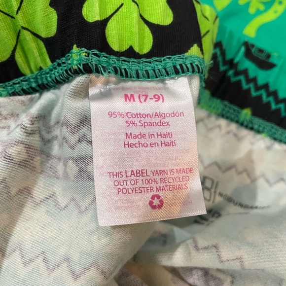 🆕 NoBo No Boundaries 🍀 St Patrick’s Day Junior Fit Ankle Leggings Medium (7/9) - Picture 3 of 3